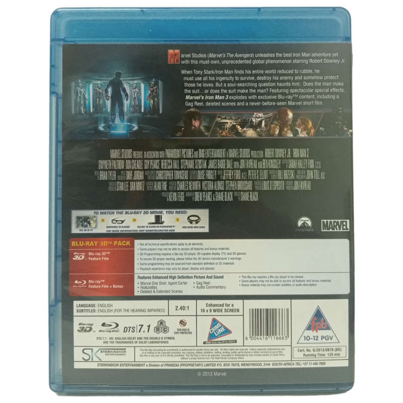 Iron Man 3 Blu-Ray 3D