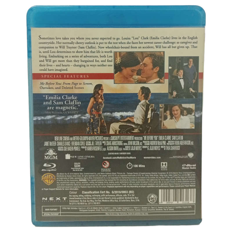 Me Before You Blu-Ray