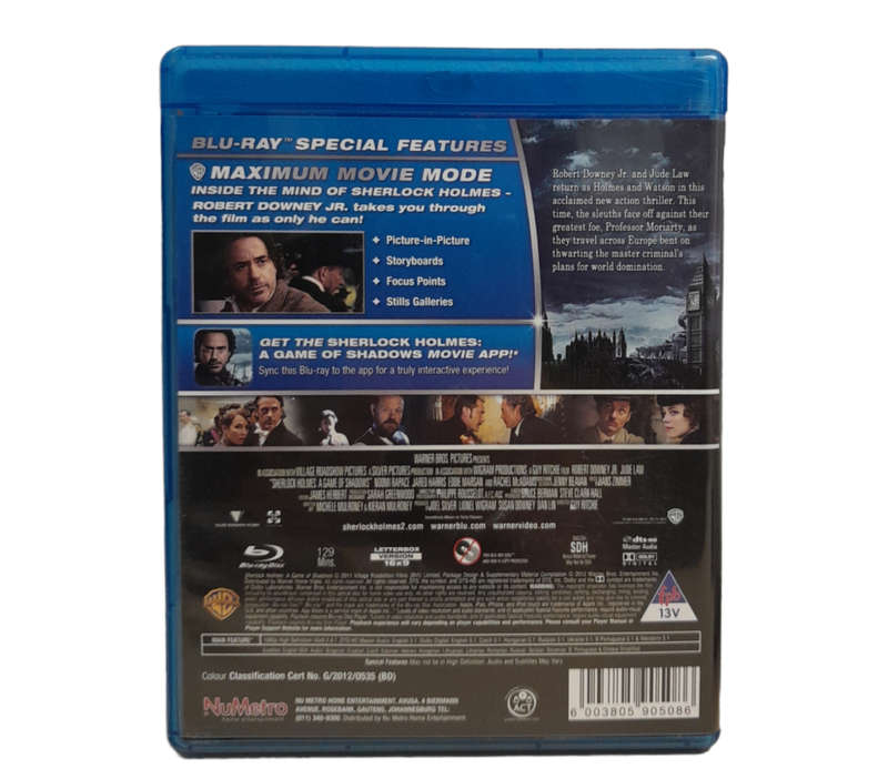 Sherlock Holmes - A Game Of Shadows Blu-Ray