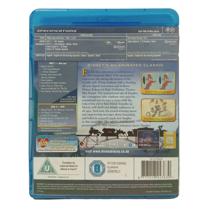Dumbo 70th Anniversary Blu-Ray