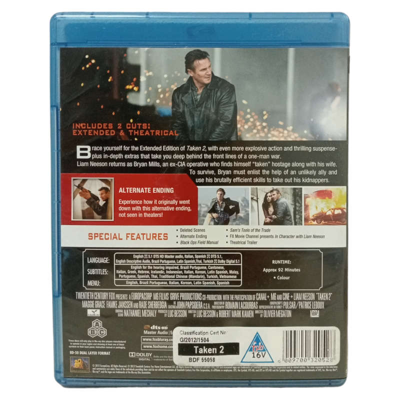 Taken 2 Liam Neeson Blu-Ray