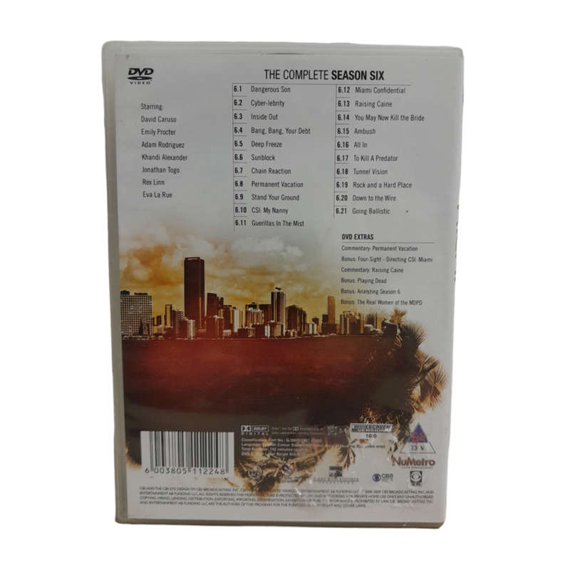 CSI: Miami Season Six DVD