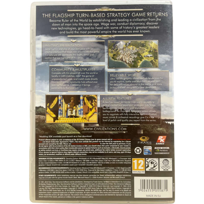 Civilization V PC (DVD)