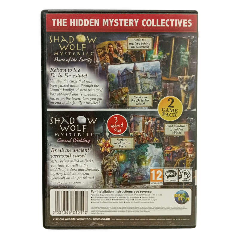 Shadow Wolf Mysteries 1&2, Hidden Object Game PC (DVD)