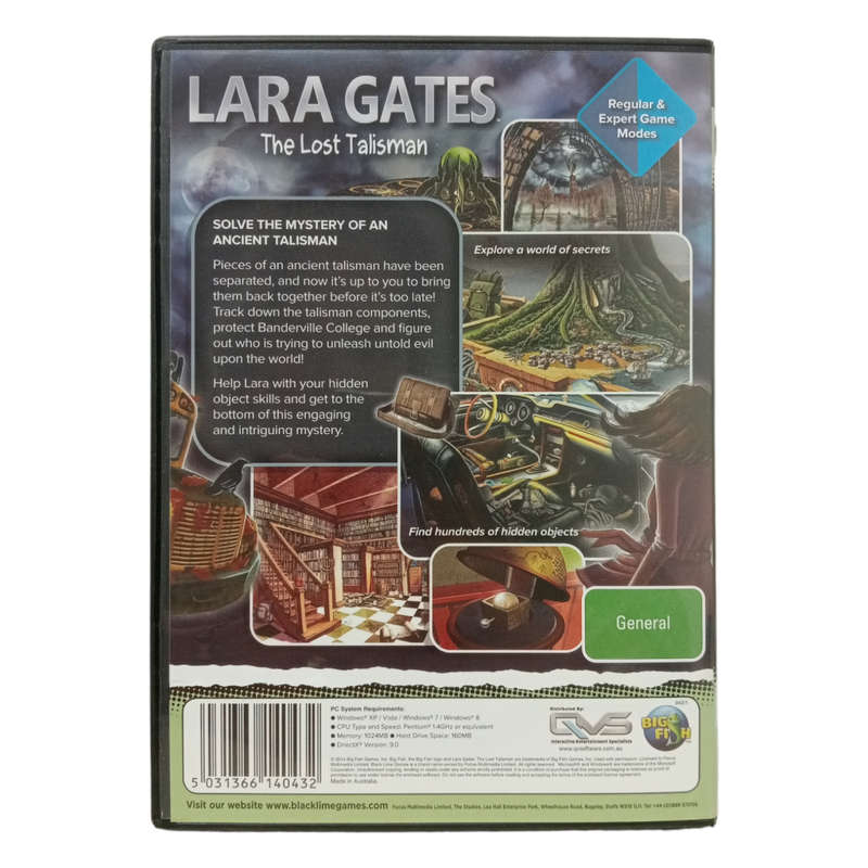 Lara Gates - The Lost Tailsman, Hidden Object Game PC (CD)