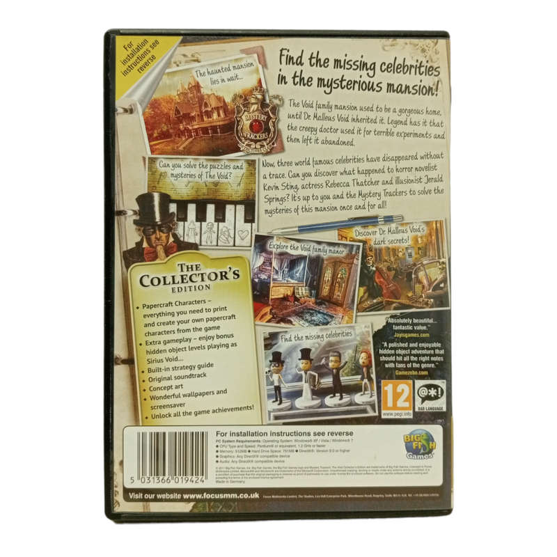 Mystery Trackers - The Void, Hidden Object Game PC (DVD)