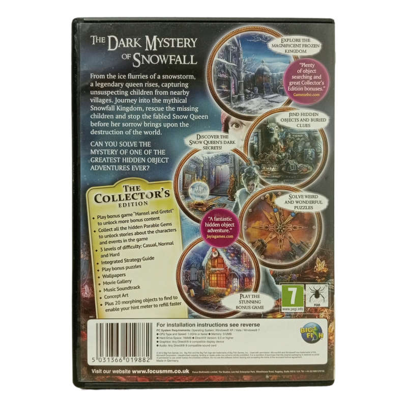Dark Parables - Rise of the Snow Queen, Hidden Object Game PC (CD)