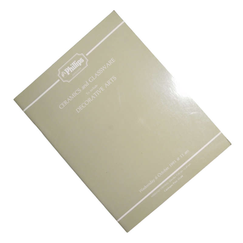 1993 Phillips Ceramics And Glassware Auction Catalog Softcover