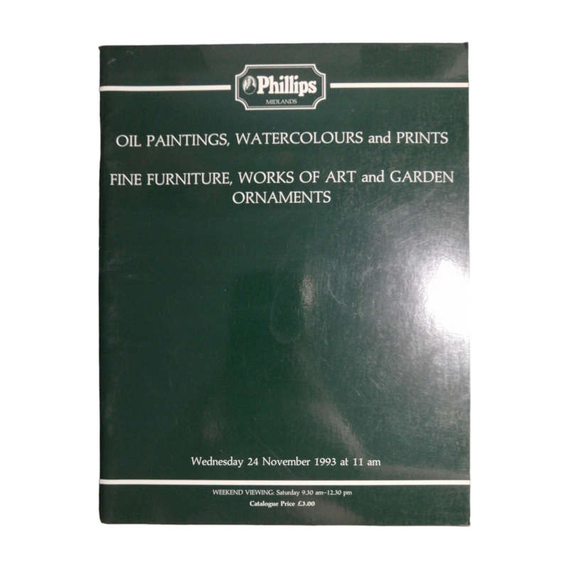 1993 Phillips Oil Paintings, Watercolours and Prints, Fine Furniture, Works Of Art and Garden Orname