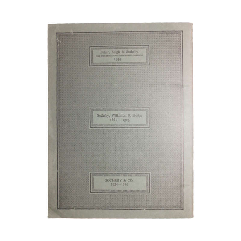 1974 Sotheby`s Catalogue Of Japanese Pottery And Porcelain, Fine Netsuke, Inro And Lacquer Wares Auc