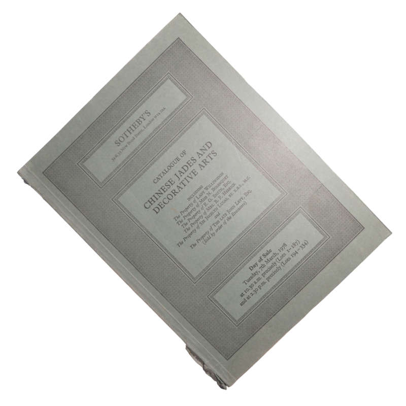 1978 Sotheby`s Catalogue Of Chinese Jades And Decorative Arts Auction Catalog Softcover