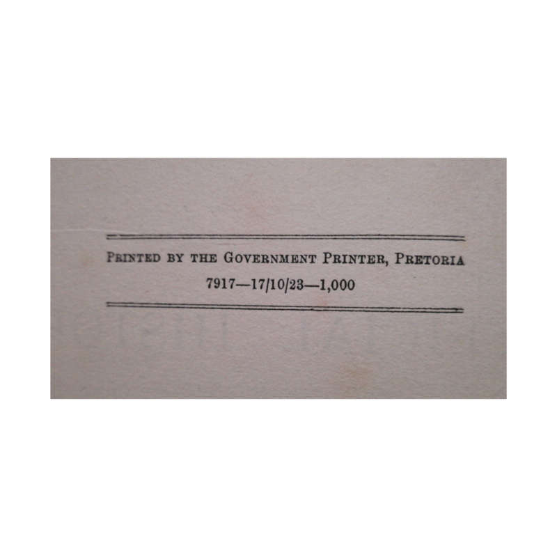 1924 The Union of South Africa and The Great War 1914-1918 - Official History Hardcover w/o Dustjack
