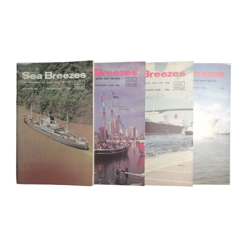 1978 Sea Breezes Magazines 8 Issue Set- January- May, July-August, October-December Softcover