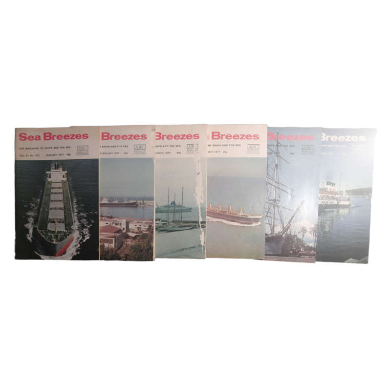 1977 Sea Breezes Magazines 11 Issue Set- January-March, May-December Softcover