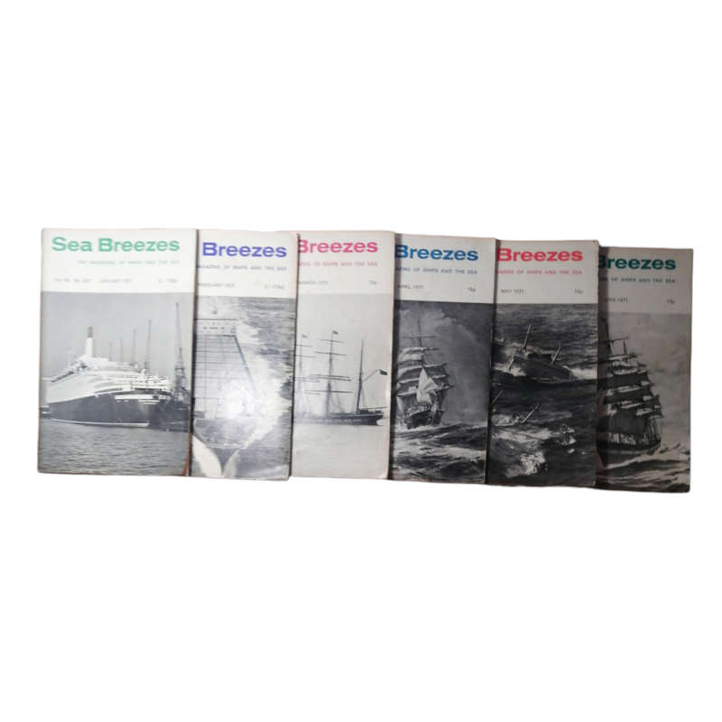 1971 Sea Breezes Magazines 12 Issue Set- January-December Softcover