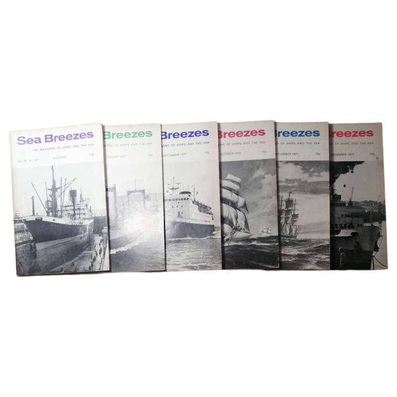 1971 Sea Breezes Magazines 12 Issue Set- January-December Softcover