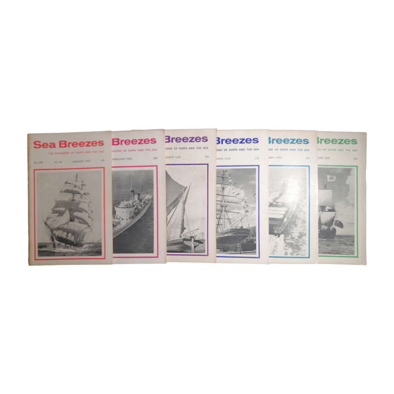 1970 Sea Breezes Magazines 12 Issue Set- January-December, Index Softcover