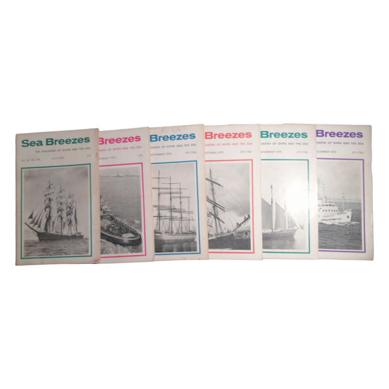 1970 Sea Breezes Magazines 12 Issue Set- January-December, Index Softcover