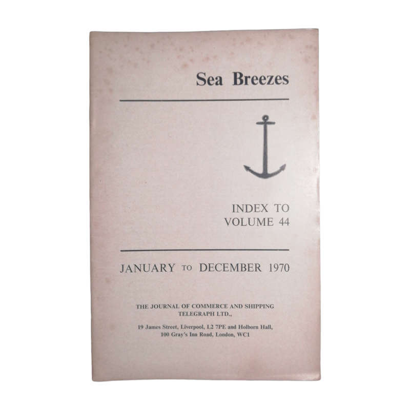 1970 Sea Breezes Magazines 12 Issue Set- January-December, Index Softcover