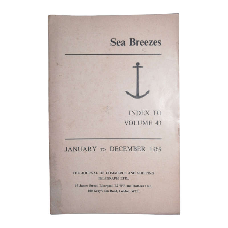 1970 Sea Breezes Magazines 12 Issue Set- January-December, Index Softcover