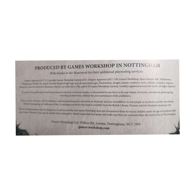 2017 Warhammer 40000- Chapter Approved 2017 Edition Softcover