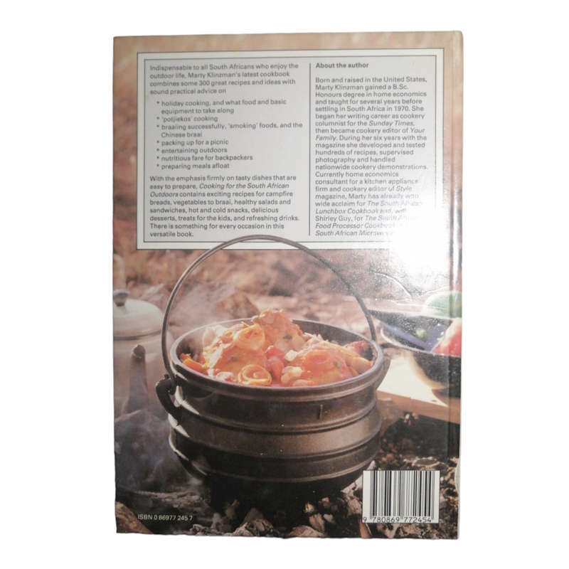 1985 Cooking For The South African Outdoors by Marty Klinzman Hardcover w/o Dustjacket