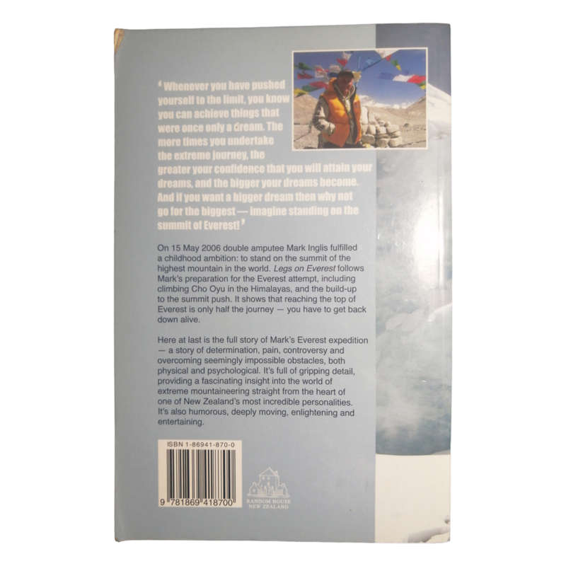 2006 Legs On Everest by Mark Inglis Softcover