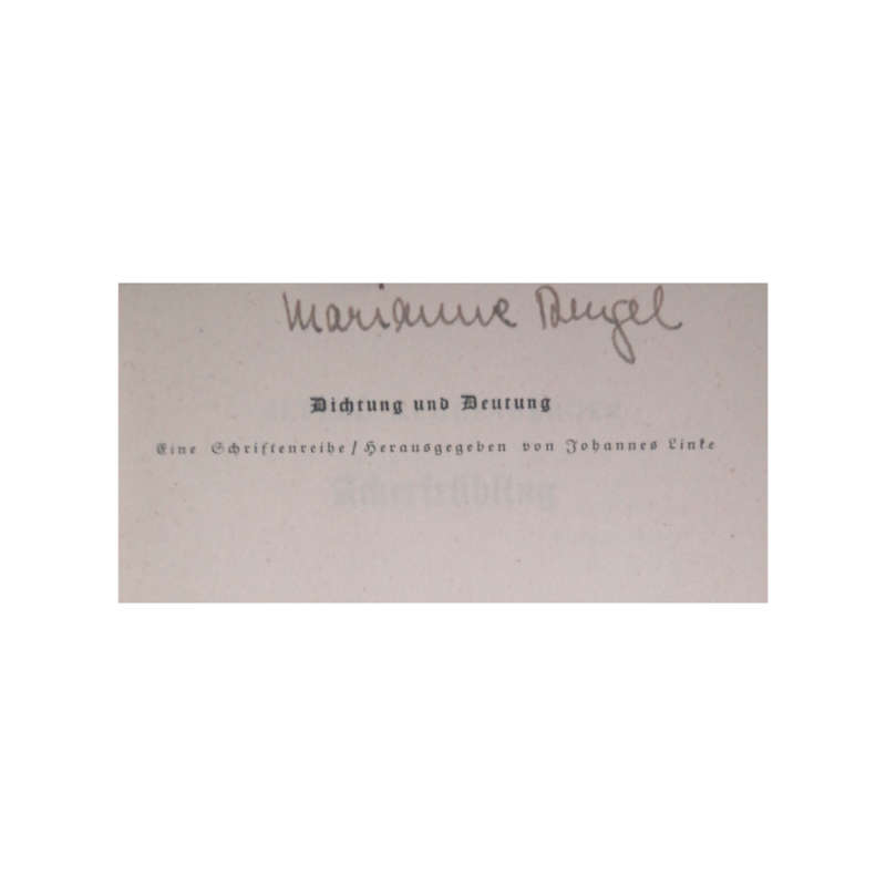 1937 Ackerfruhling by Alfred Huggenberger Softcover