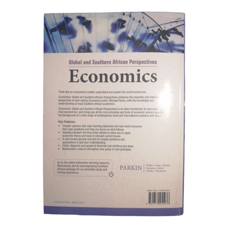 2010 Global And Southern African Perspectives- Economics by Michael Parkin First Edition Softcover