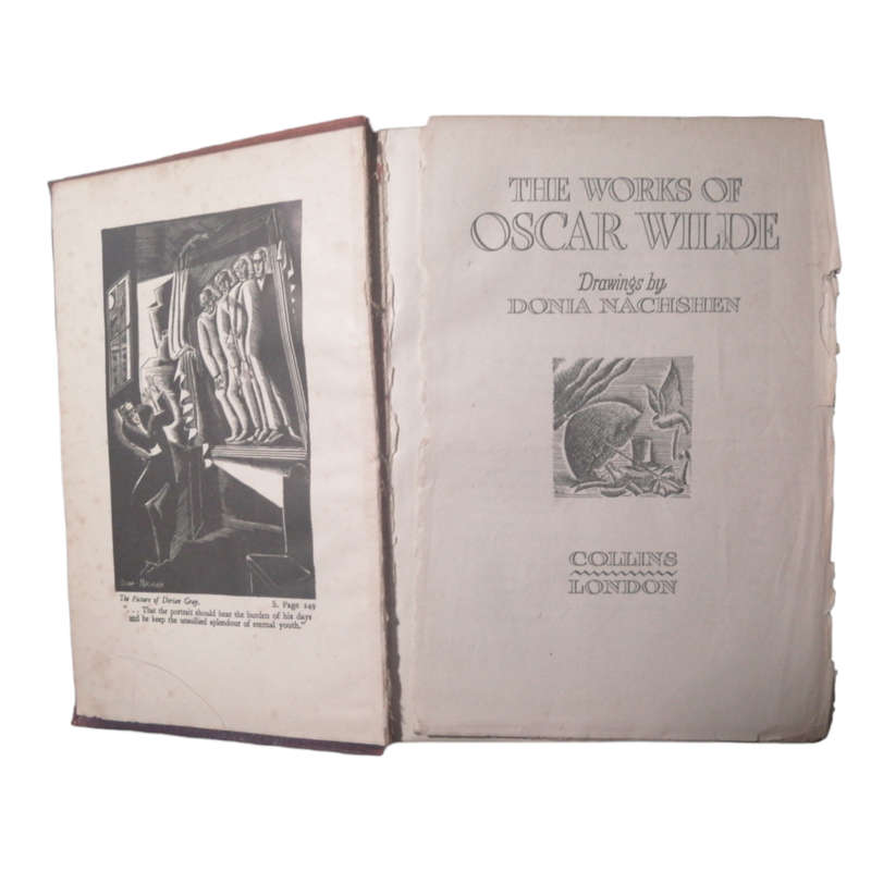 The Works Of Oscar Wilde Drawings by Donia Nachshen Hardcover w/o Dustjacket
