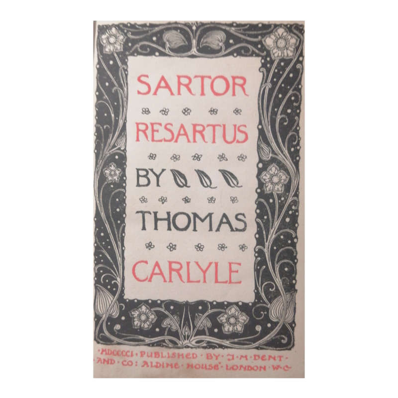 1901 Sartor Resartus by Thomas Carlyle Hardcover w/o Dustjacket