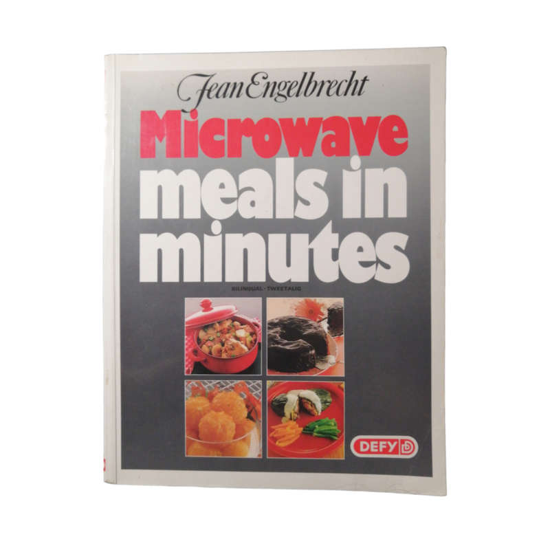 1989 Microwave Meals In Minutes by Jean Engelbrecht Bilingual English-Afrikaans Edition Softcover