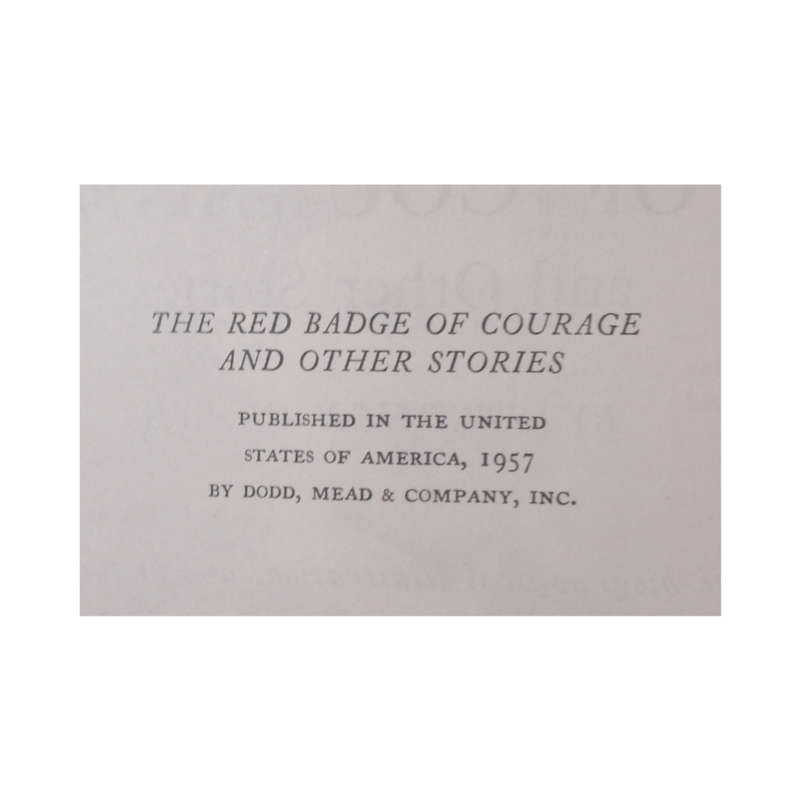 1957 The Red Badge Of Courage by Stephen Crane Hardcover w/o Dustjacket