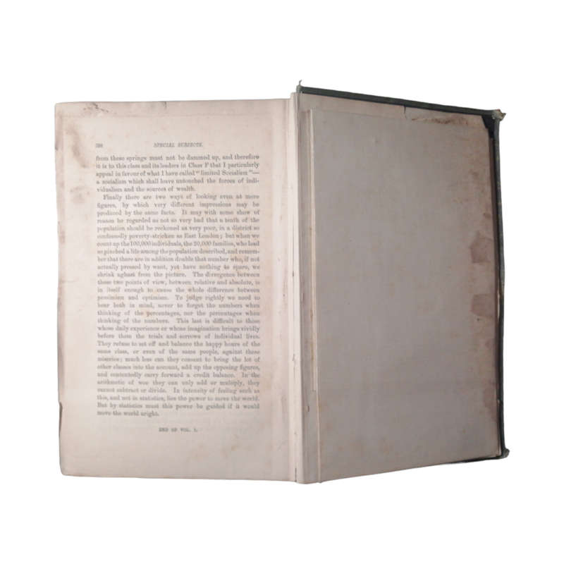 1889 Labour And Life Of The People Volume 1-London (East) by Charles Booth Hardcover w/o Dustjacket