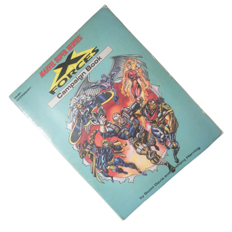 1992 Marvel Super Heroes: X Forces Campaign Book by Scott Davis and Anthony Herring Softcover