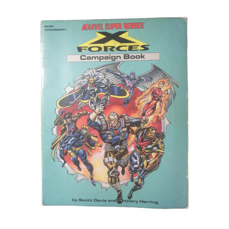 1992 Marvel Super Heroes: X Forces Campaign Book by Scott Davis and Anthony Herring Softcover