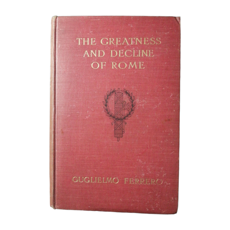 1908-1909 The Greatness And Decline Of Rome by Guglielmo Ferrero 5 Volume Set Hardcover w/o Dustjack