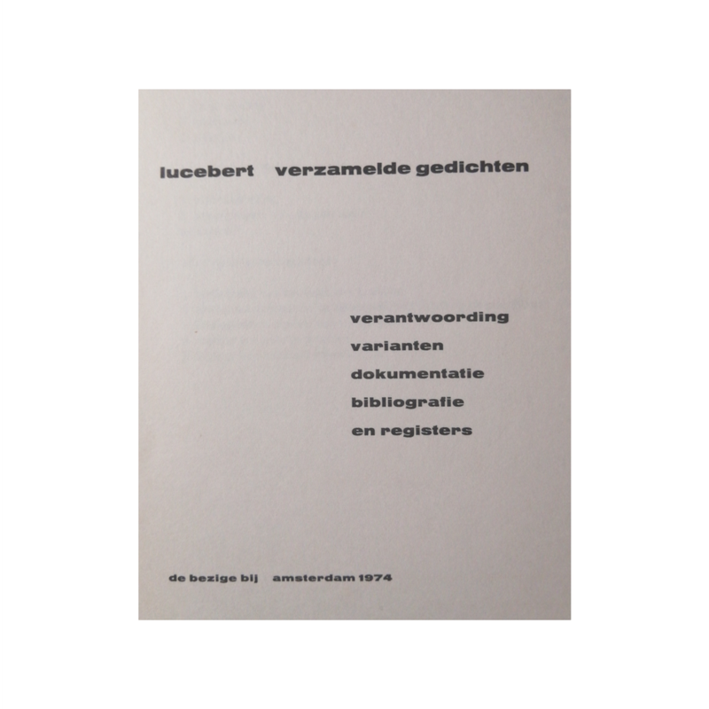 1974 Verzamelde Gedichten by Lucebert 2 Book Boxset Softcover