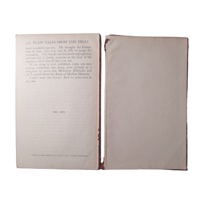 1928 Plain Tales From The Hills by Rudyard Kipling Hardcover w/o Dustjacket