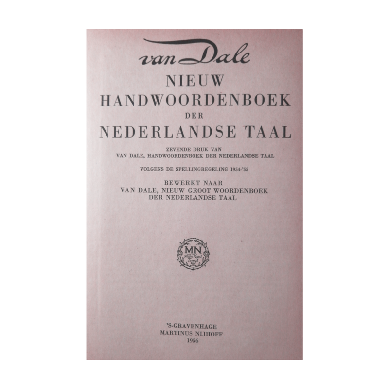 1956 Van Dale Nieuw Handwoordenboek Der Nederlandse Taal Hardcover w/o Dustjacket