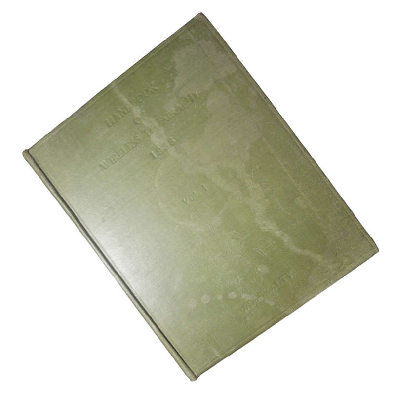 Handbook Of Wireless Telegraphy Volume 1 1939 Hardcover w/o Dustjacket