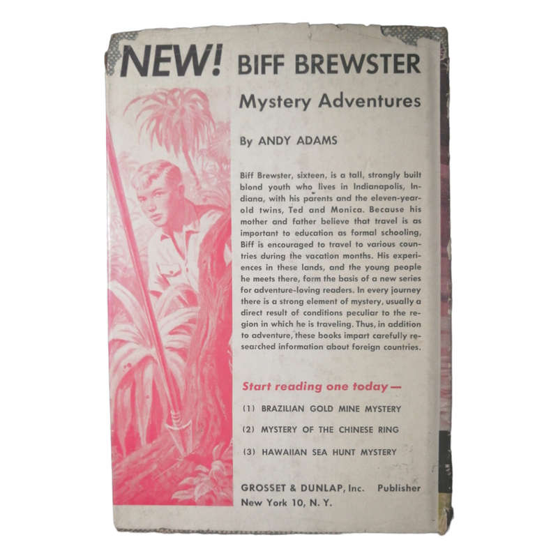 Hawaiian Sea Hunt Mystery by Andy Adams 1960 Hardcover w/Dustjacket
