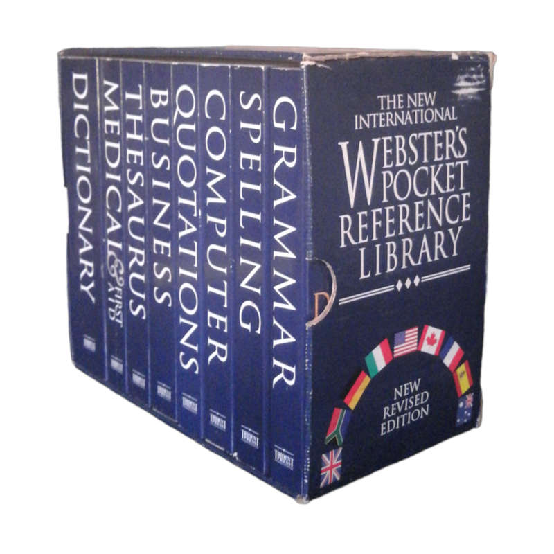 The New International Webster`s Pocket Reference Library 8 Book Boxset 1998 Softcover
