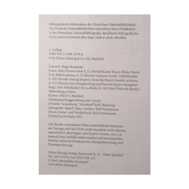 Wein-Visionare- Wine Visionaries by De Villiers, Ernst, Proust and Bresselschmidt 2012 Hardcover w/D