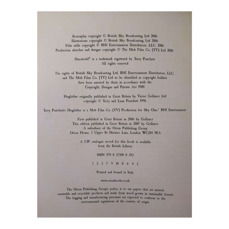 Terry Pratchett`s The Hogfather- The Illustrated Screenplay by Terry Pratchett , Vadim Jean, Bill Ka