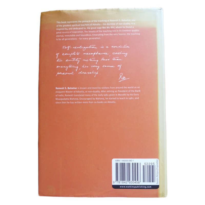 The Ultimate Understanding by Ramesh S. Balsekar 2002 Hardcover w/Dustjacket