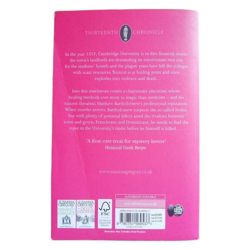To Kill Or Cure by Susanna Gregory 2018 Softcover