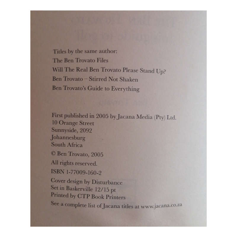 The Ben Trovato (Mis)guide To Golf by Ben Trovato 2005 Softcover