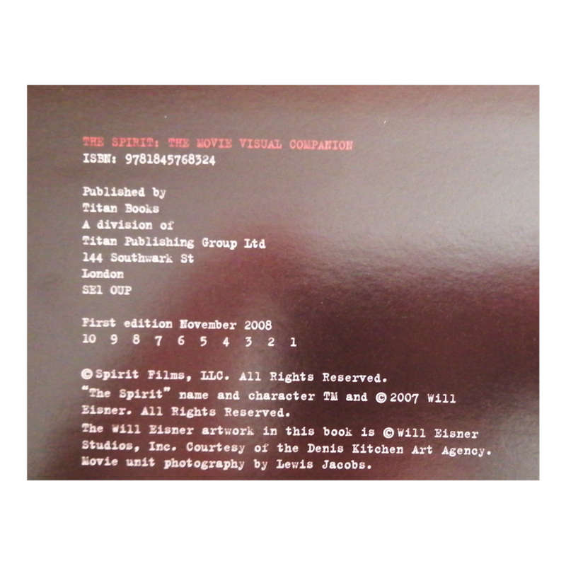 The Spirit- The Movie Visual Companion by Mark Cotta Vaz First Edition 2008 Hardcover w/o Dustjacket