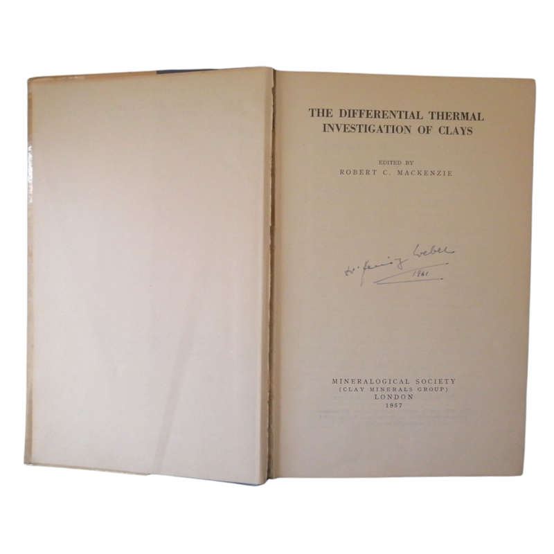 The Differential Thermal Investigation Of Clays edited by Robert C. MacKenzie 1957 Hardcover w/Dustj